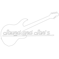 logo musique guitare blanc