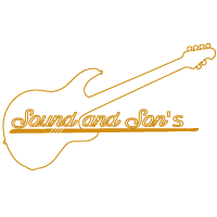logo musique guitare orange